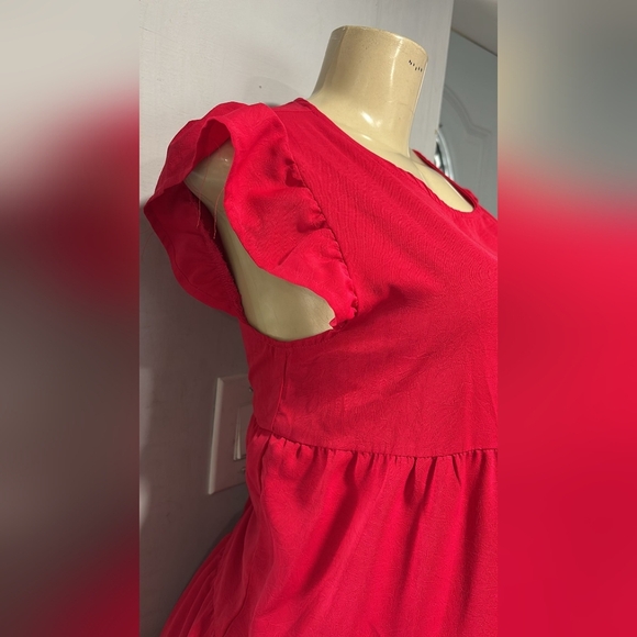 Elegant Pink Tiered Dress - Picture 3 of 5